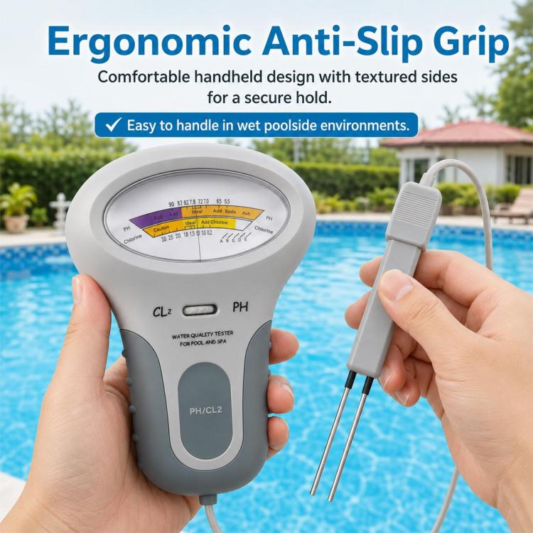 2 in 1 Portable Swimming Pool Water Quality Tester PH Tester, 2 in 1