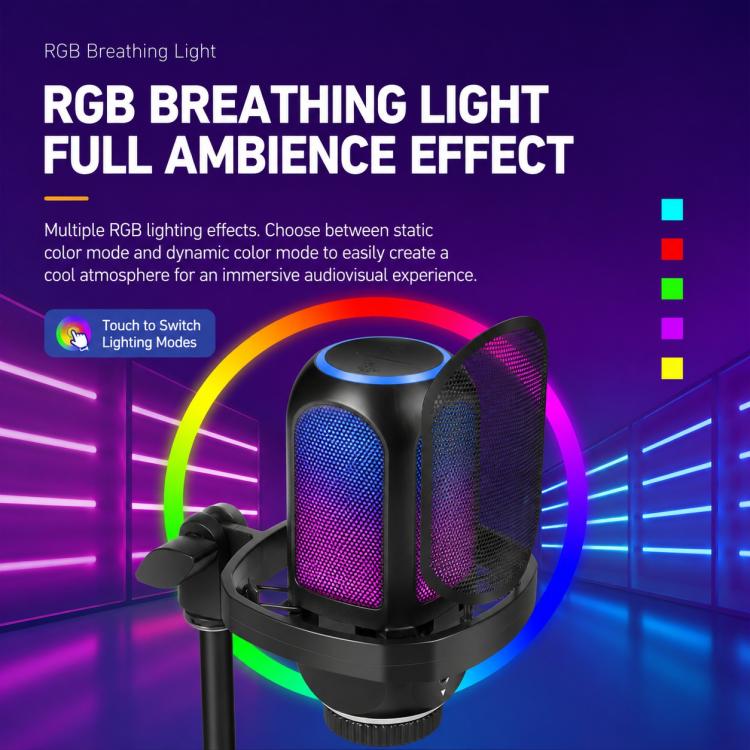 APK001 AI Noise Reduction USB Condenser Desktop Microphone, APK001 Desktop Microphone