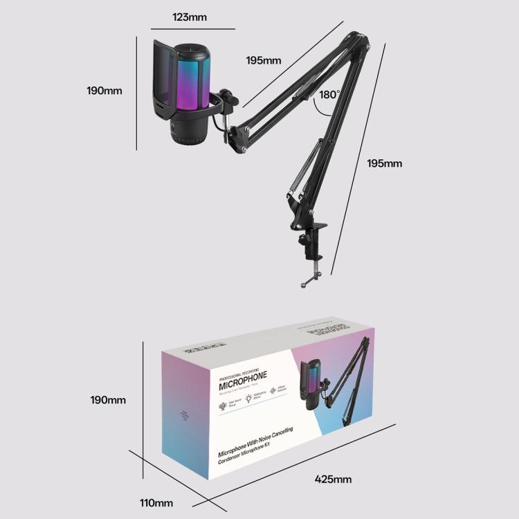 APK005 AI Smart Noise Reduction Condenser Cantilever Microphone, APK005 Cantilever Microphone