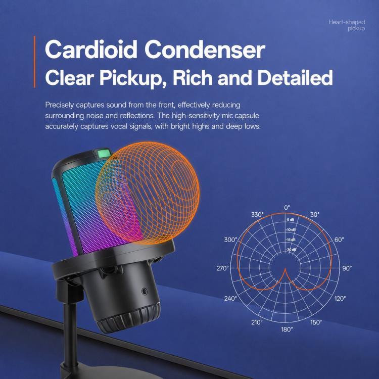 APK005 AI Smart Noise Reduction Condenser Desktop Microphone, APK005 Desktop Microphone