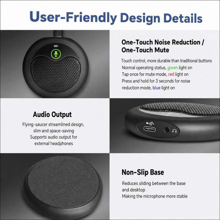 MI656 USB Condenser Omnidirectional Desktop Microphone, MI656