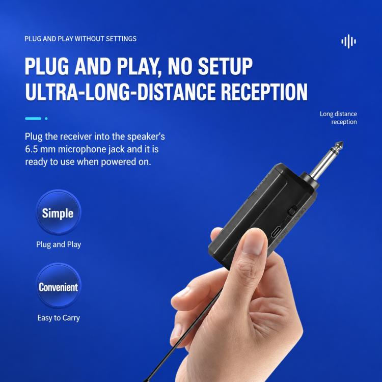 E1 UHF 2 in 1 Rechargeable Wireless Microphone