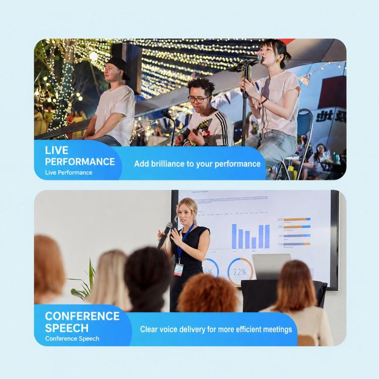 E5 2 in 1 Handheld UHF Wireless Microphone