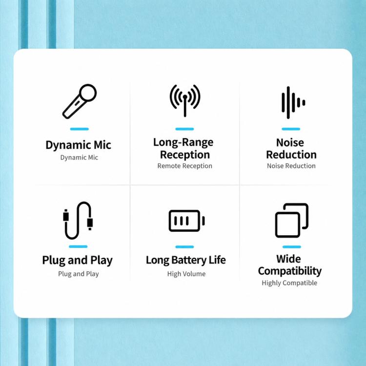E5 2 in 1 Handheld UHF Wireless Microphone