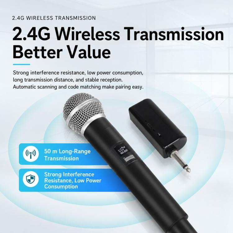 E5 2 in 1 Handheld UHF Wireless Microphone
