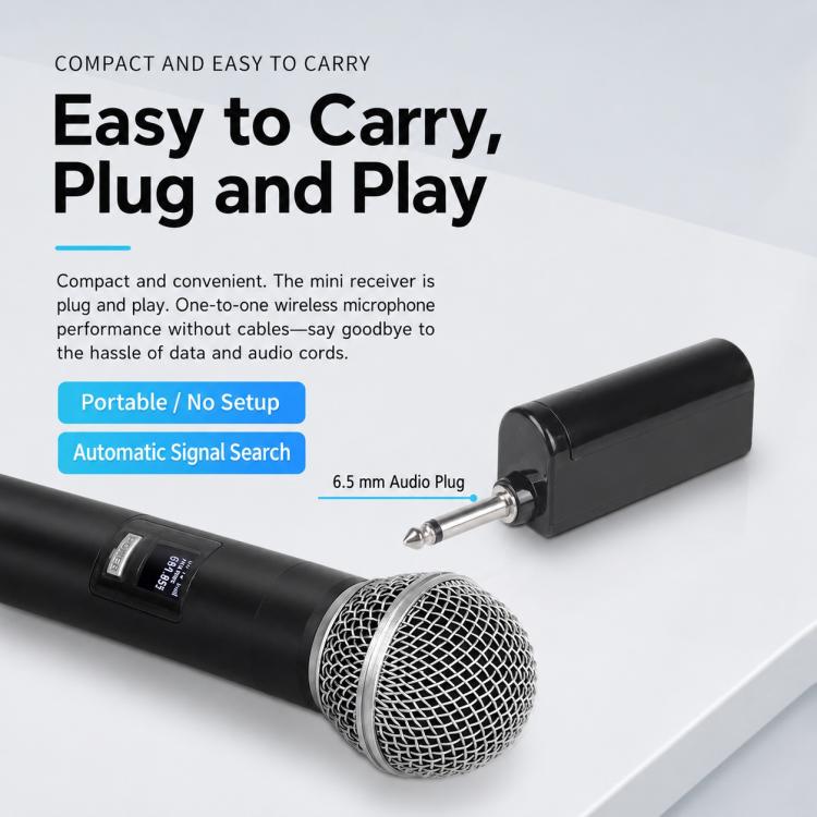 E5 1 to 2 Handheld UHF Wireless Microphone