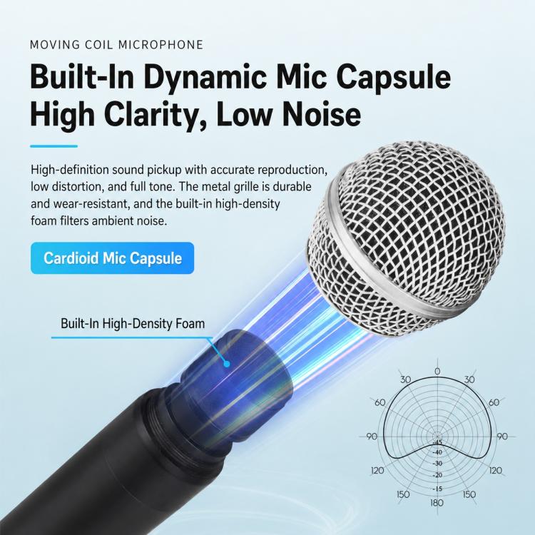 E5 1 to 2 Handheld UHF Wireless Microphone