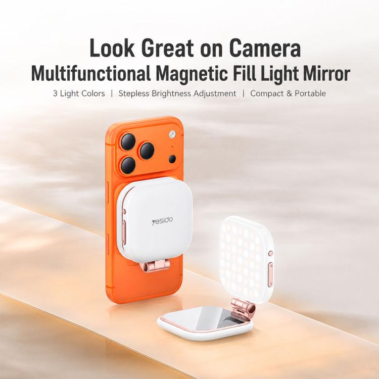 Yesido DH18 Magnetic Phone Holder Fill Light with Mirror, DH18