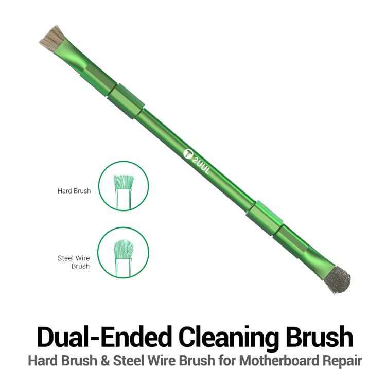 2UUL CL15 Hard Brush & Steel Wire Brush Dual-Ended Cleaning Brush