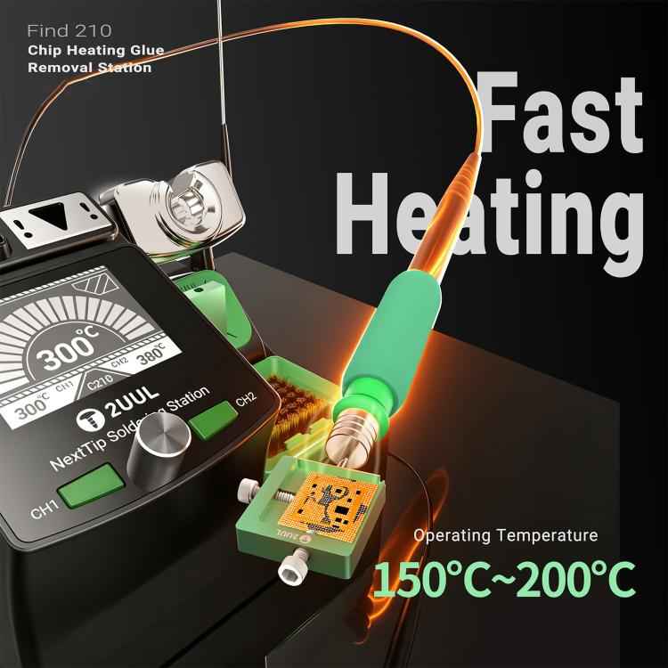 2UUL FD40 Find 210 Chip Mini Heating Glue Removal Station for C210 Handle