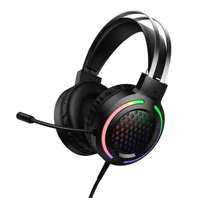 hoco W117 Battle USB + AUX 3.5mm Port Gaming Headphones, hoco W117(Black)