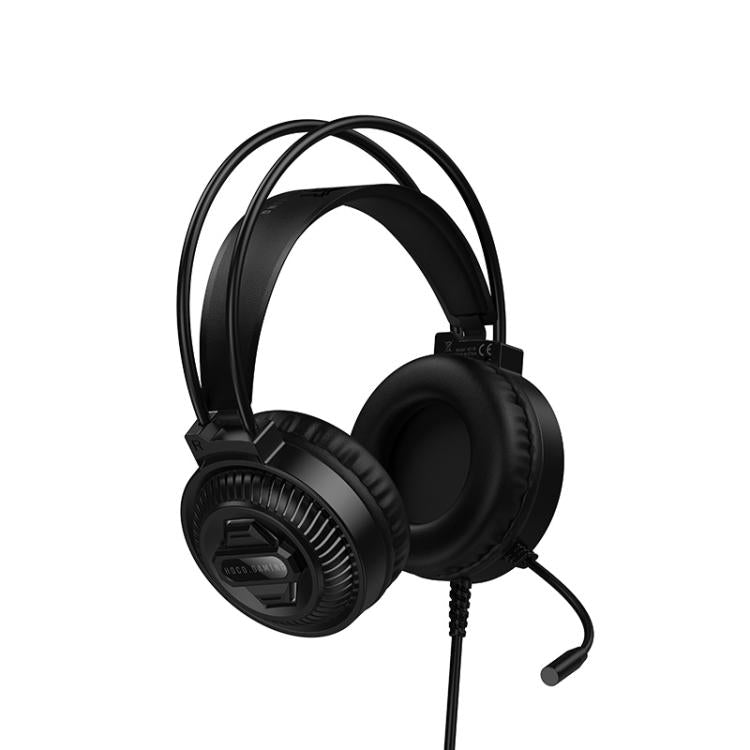hoco W118 Extreme USB + AUX 3.5mm Port Gaming Headphones with Three-color Light, hoco W118(Black)