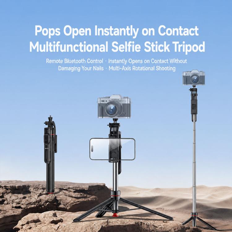 Yesido SF34 Auto Pop Open Tripod Selfie Stick with 1/4 Thread, SF34