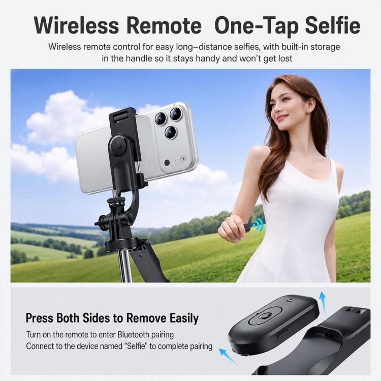 Yesido SF34 Auto Pop Open Tripod Selfie Stick with 1/4 Thread, SF34