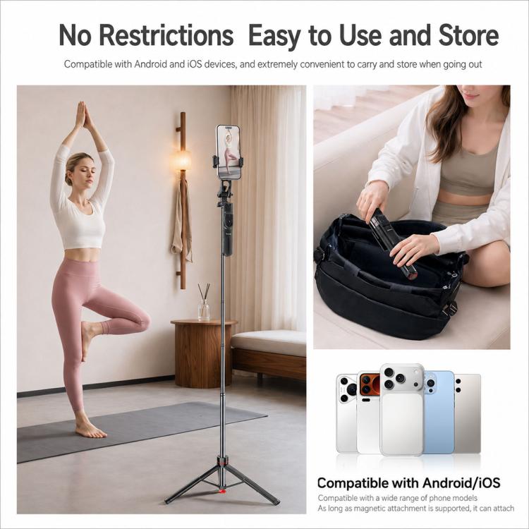 Yesido SF34 Auto Pop Open Tripod Selfie Stick with 1/4 Thread, SF34