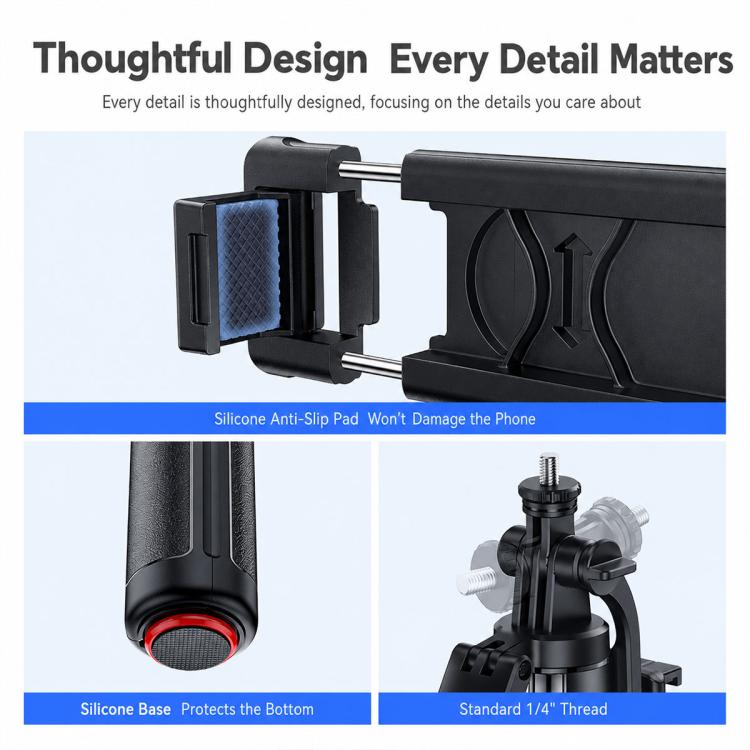 Yesido SF34 Auto Pop Open Tripod Selfie Stick with 1/4 Thread, SF34