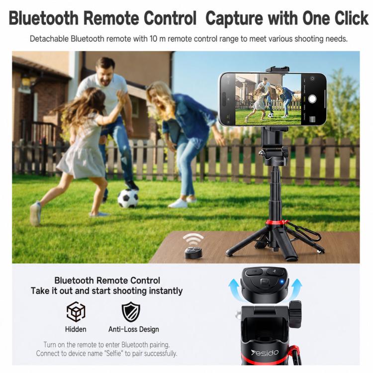 Yesido SF36 Telescopic Mini Clip Handheld Selfie Stick, SF36