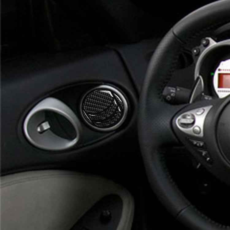 Car Carbon Fiber Left And Right Exhaust Ports Decorative Sticker for Nissan 350z 2006-2009, Left and Right Drive Universal