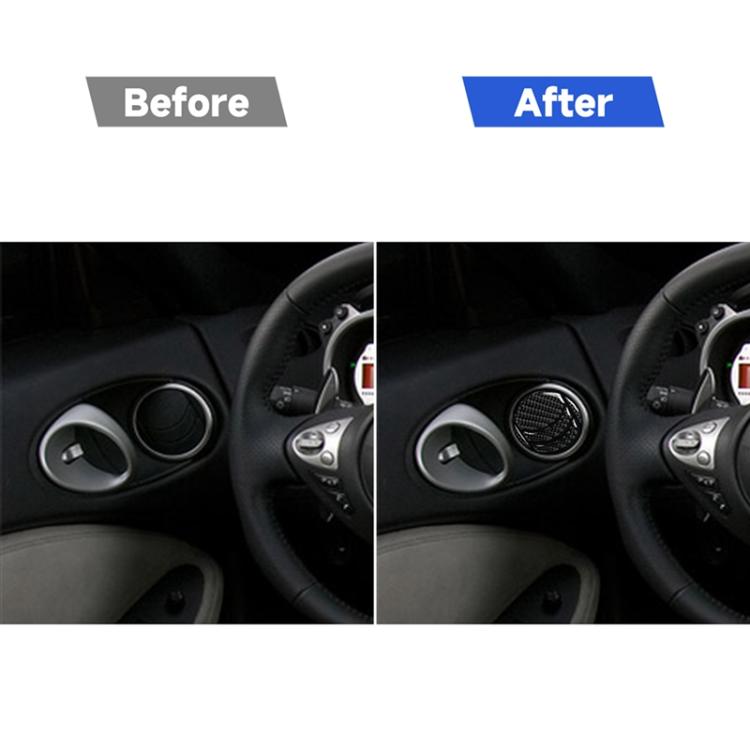 Car Carbon Fiber Left And Right Exhaust Ports Decorative Sticker for Nissan 350z 2006-2009, Left and Right Drive Universal, Left And Right Exhaust Ports