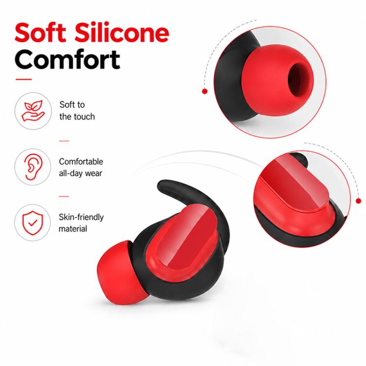 XDcase 5 Pairs Silicone Anti-slip Sports Ear Covers with Storage Case & Carabine, For Beats Studio Buds