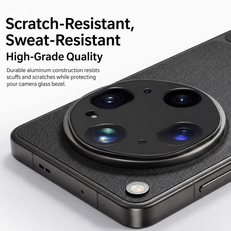 XDcase Aluminum Alloy Hollow Camera Lens Protector, For OPPO Find X9 Ultra