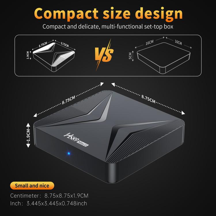 HS89 Mini 15 Android 14 Smart TV Set Top Box, RK3539 Quad-Core Cortex-A55, 2GB+16GB, 4GB+32GB