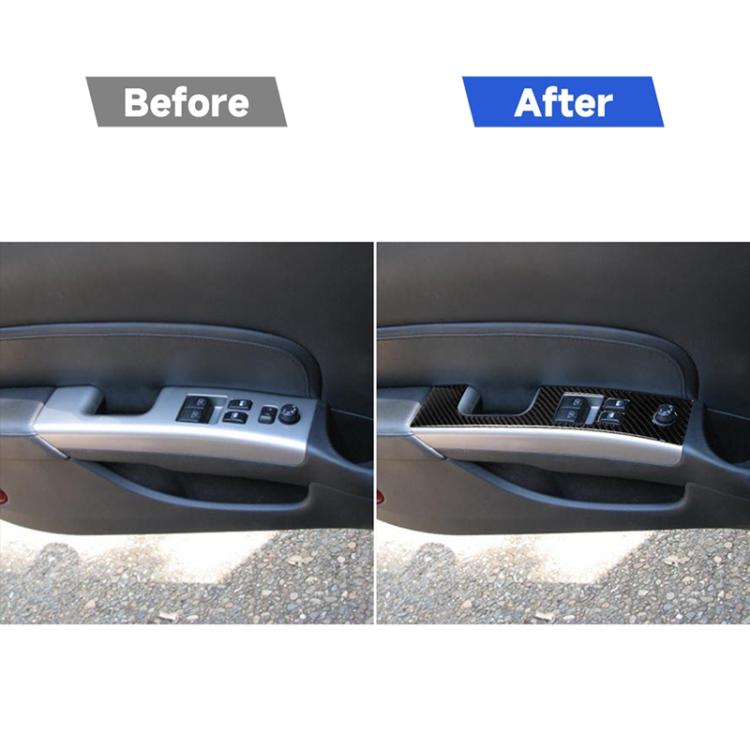 Car Carbon Fiber Glass Lift Decorative Sticker for Nissan 350z 2006-2009, Right Drive, Glass Lift, Right Drive