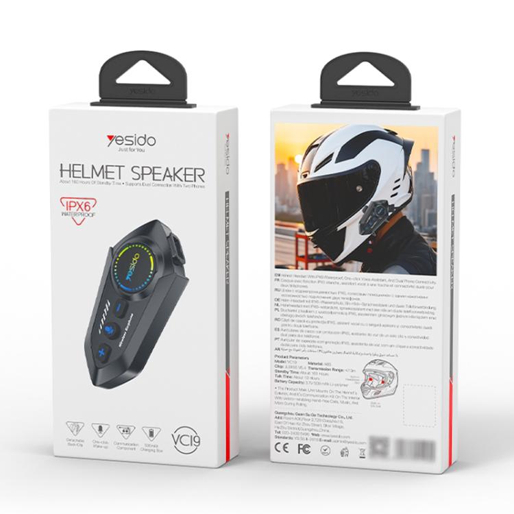 Yesido VC19 Motorcycle Helmet BT5.4 Headset