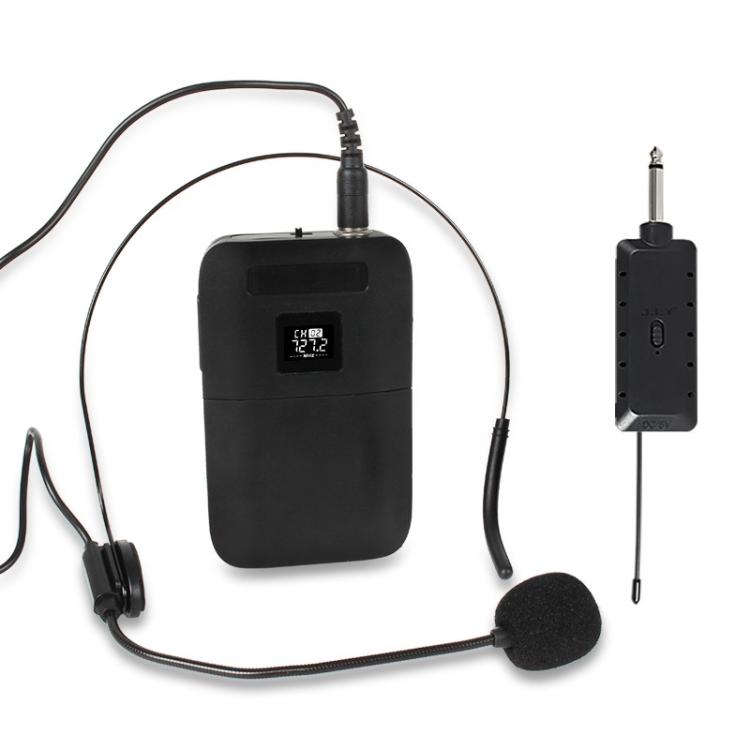 E8 2 in 1 VHF Wireless Dual-Channel Microphone, Headset, Lavalier