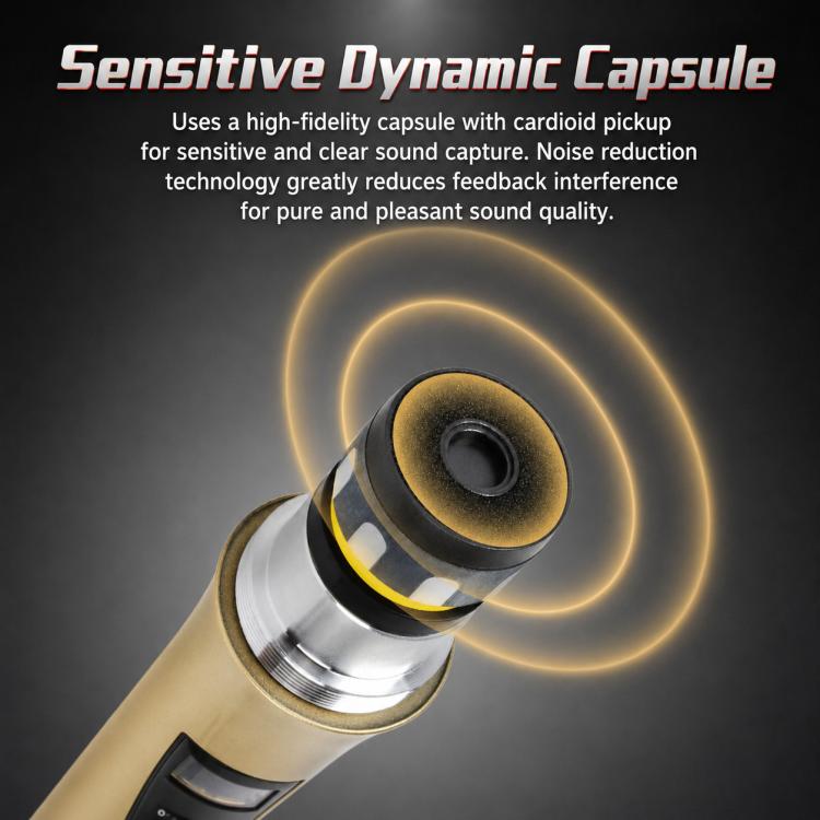 E8 2 in 1 VHF Wireless Noise Reduction Handheld Microphone