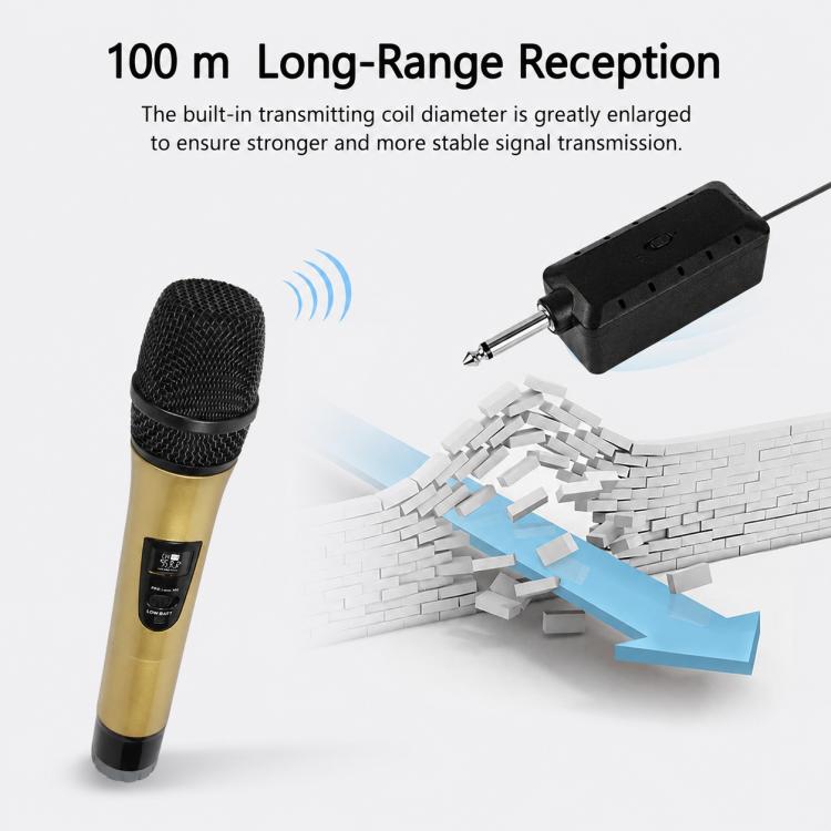 E8 1 to 2 VHF Wireless Noise Reduction Handheld Microphone