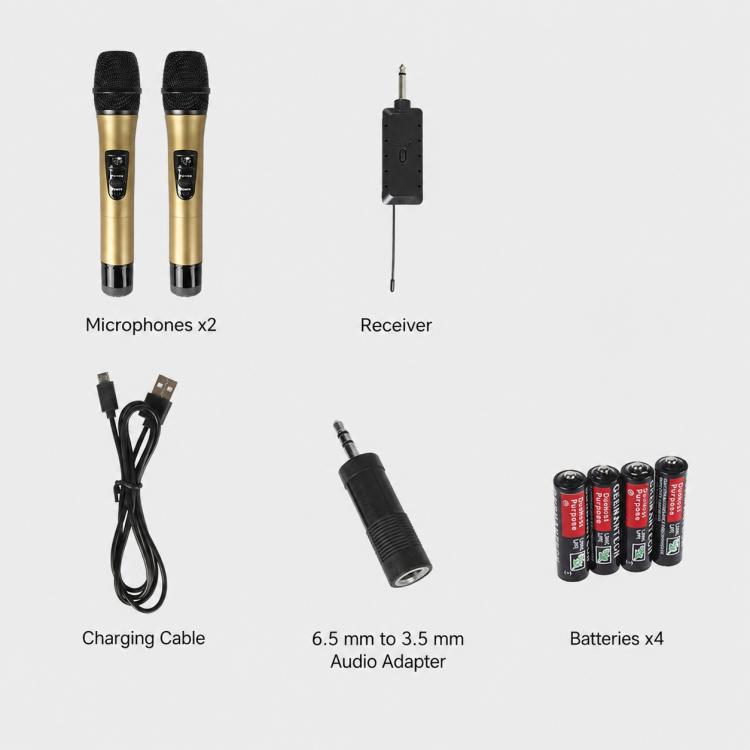 E8 1 to 2 VHF Wireless Noise Reduction Handheld Microphone