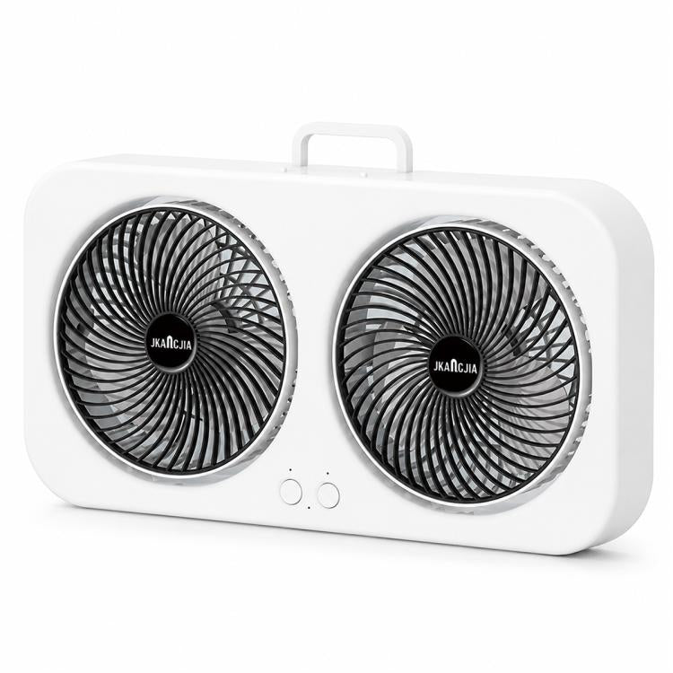 F8 Dual-Head Desktop Air Circulation Cooling Fan