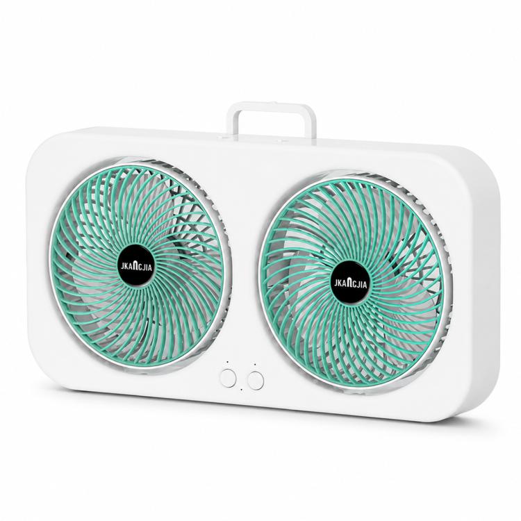 F8 Dual-Head Desktop Air Circulation Cooling Fan