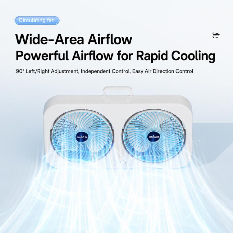 F8 Dual-Head Desktop Air Circulation Cooling Fan