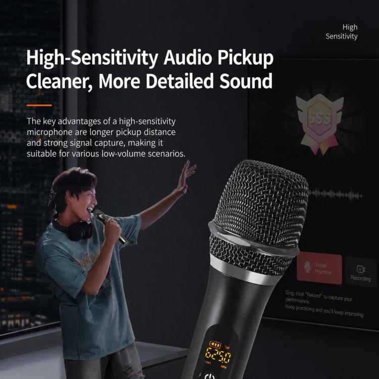 E11 1 to 2 UHF Wireless Dynamic Handheld Microphone