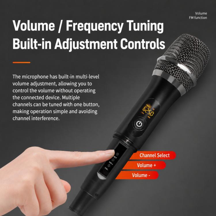 E11 1 to 2 UHF Wireless Dynamic Handheld Microphone