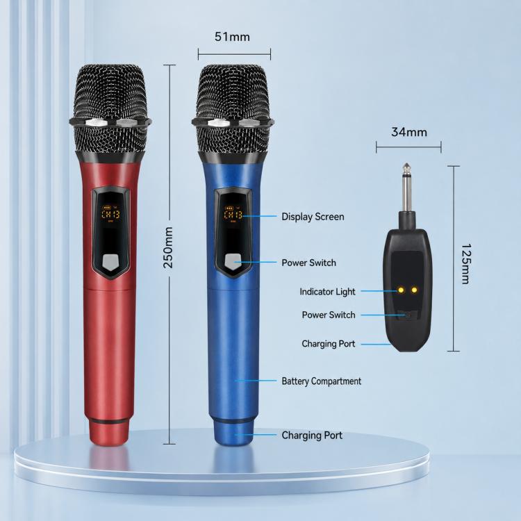 G108 1 to 2 Wireless Noise Reduction Handheld Microphone