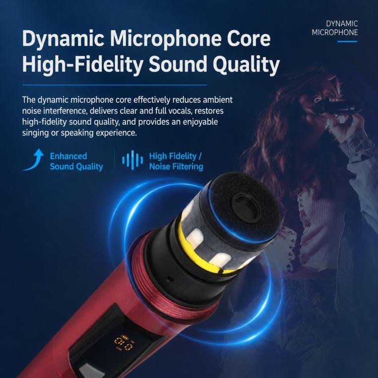 G108 1 to 2 Wireless Noise Reduction Handheld Microphone