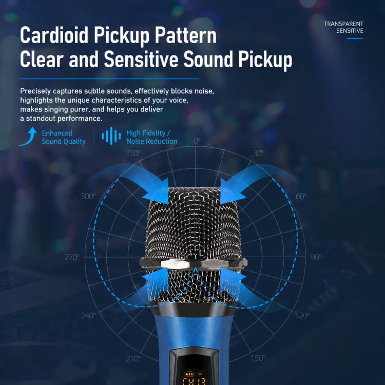 G108 1 to 2 Wireless Noise Reduction Handheld Microphone
