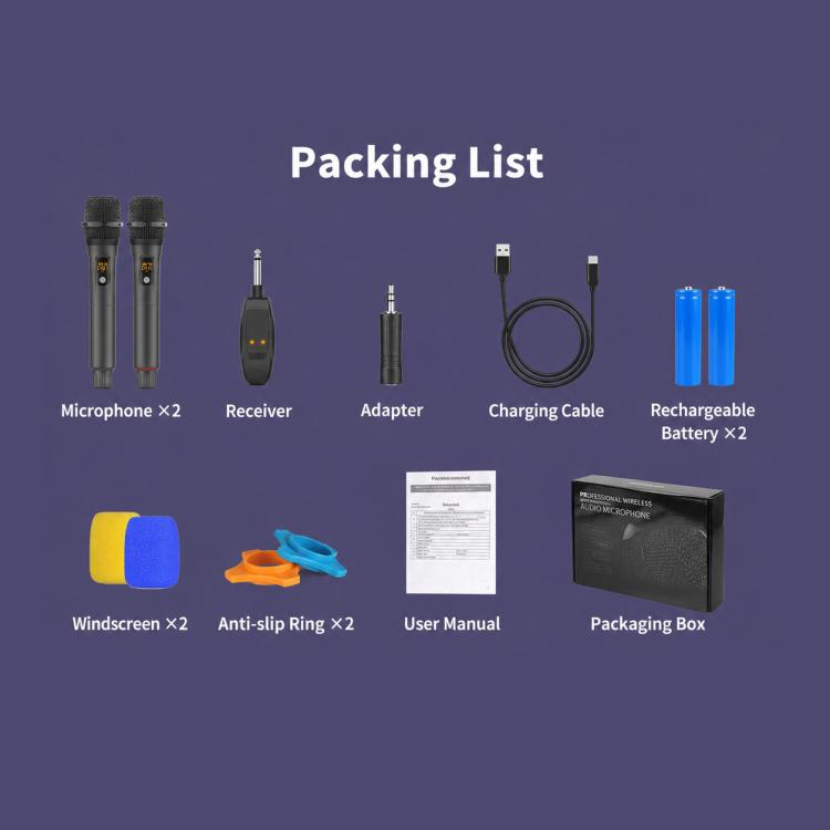 G109 2 in 1 Anti-Feedback 2.4G Wireless Handheld Microphone