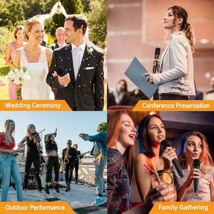 G109 1 to 2 Anti-Feedback 2.4G Wireless Handheld Microphone