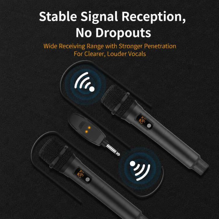 G109 1 to 2 Anti-Feedback 2.4G Wireless Handheld Microphone