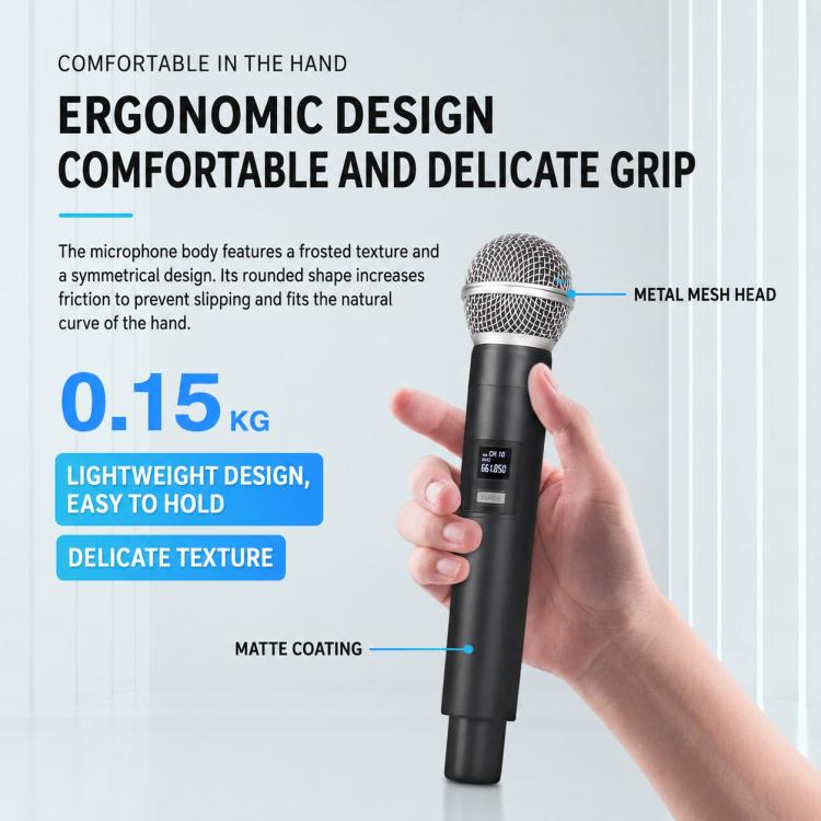 GE5 1 to 2 Wireless 2.4G Handheld Microphone