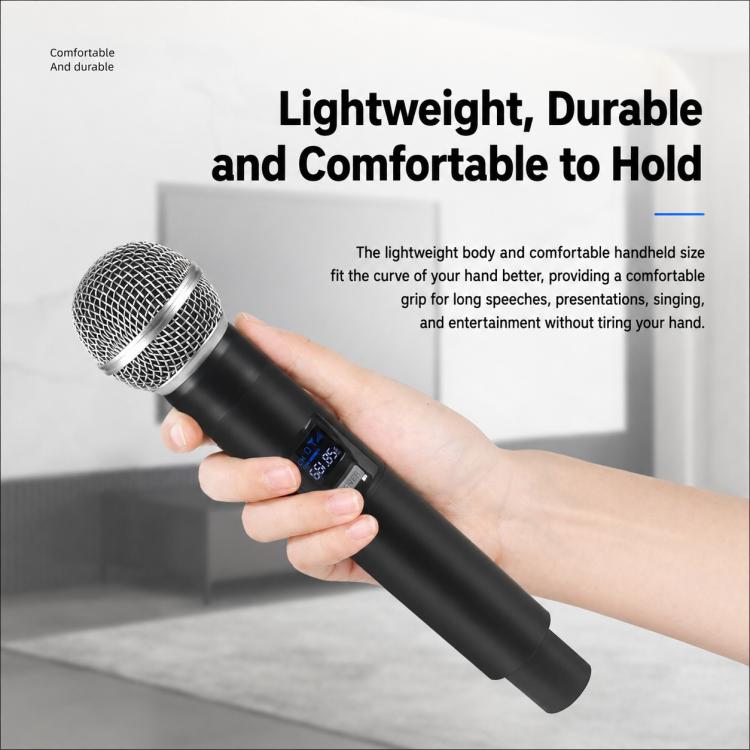V7 1 to 2 VHF Wireless Handheld Microphone