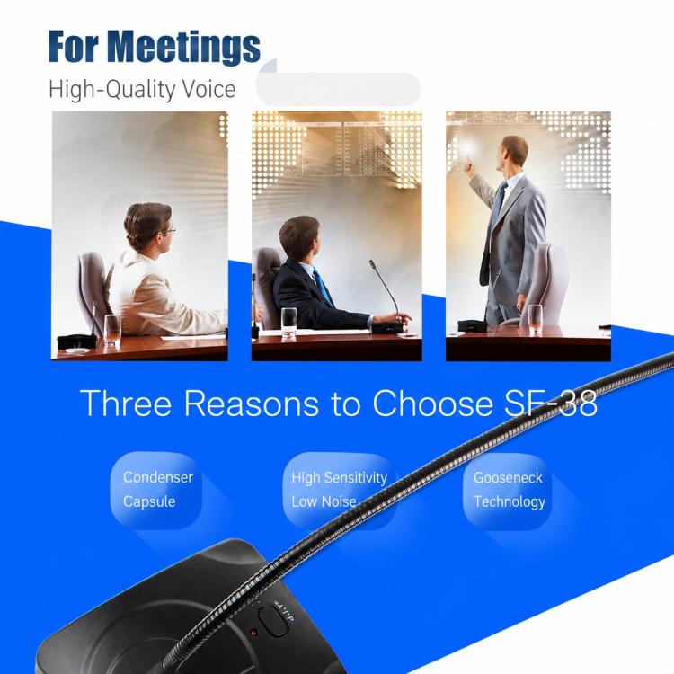SF-38 Integrated Wired Gooseneck Microphone