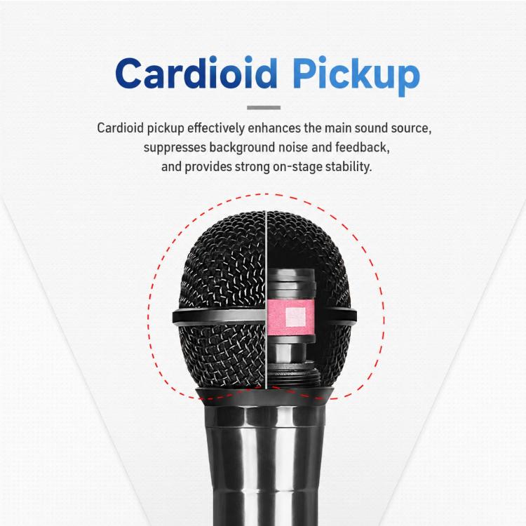YS-02 Separate Wired Dynamic Microphone, 6.35mm, 3.5mm