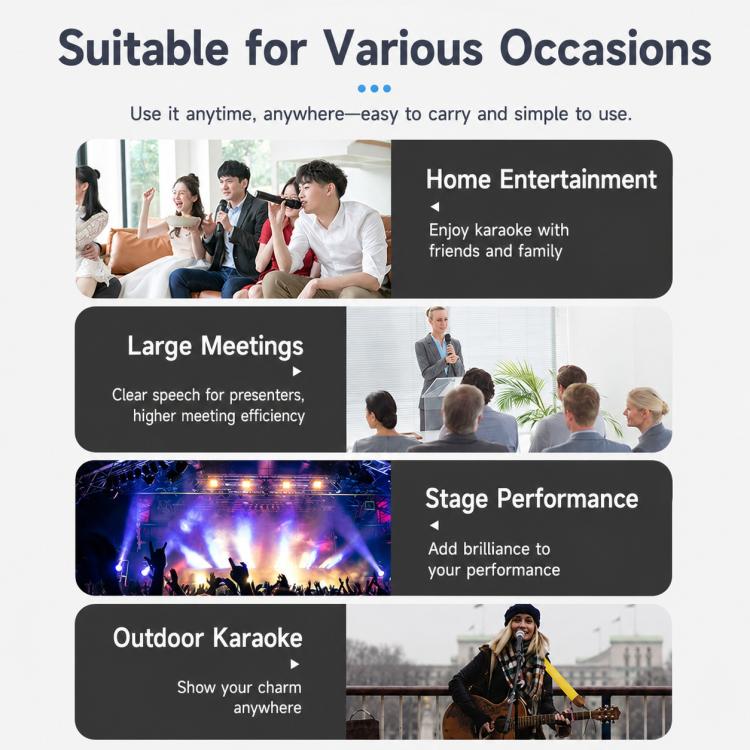 YS-58 Separate Wired Handheld Microphone, 6.35mm, 3.5mm
