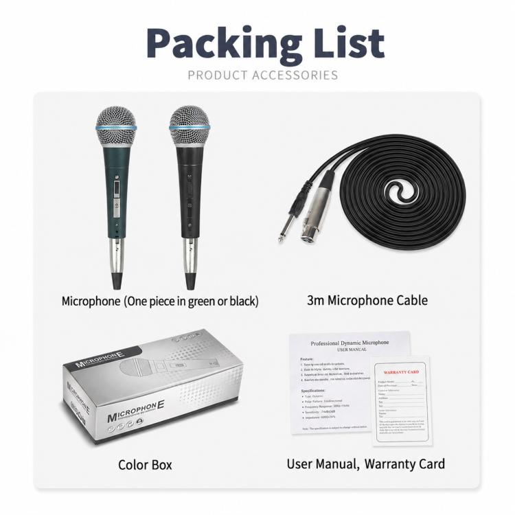 YS-58 Separate Wired Handheld Microphone, 6.35mm, 3.5mm
