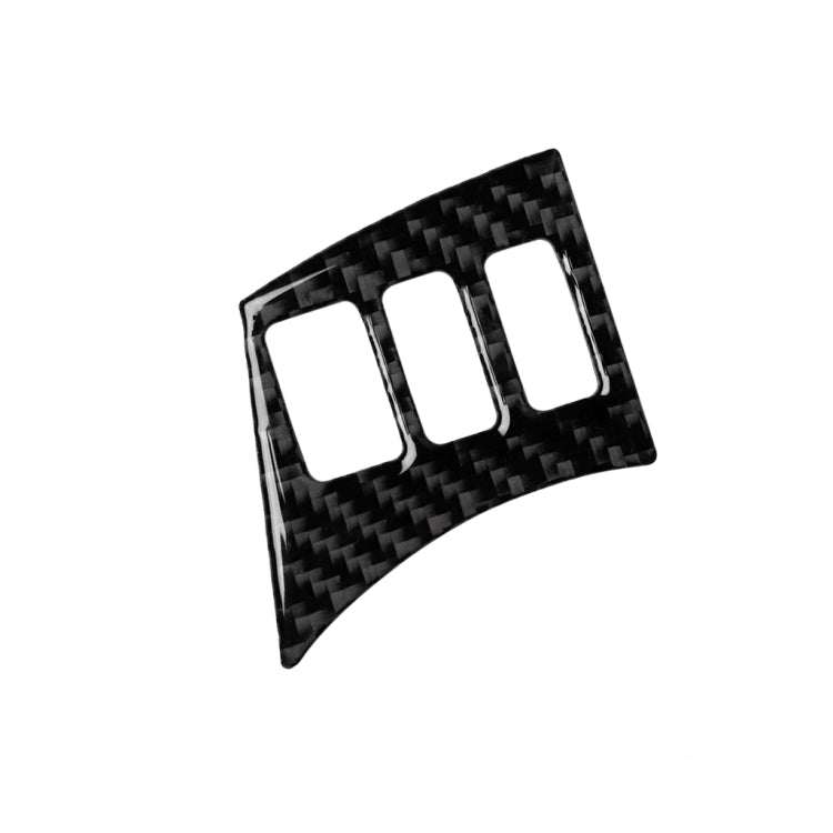 Car Carbon Fiber Steering Wheel Button Frame Decorative Sticker for Nissan 350z 2006-2009, Steering Wheel Button Frame